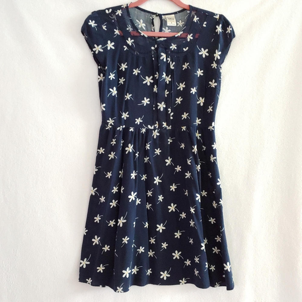 Disney Lauren Conrad Blue White Floral Daisy Dress